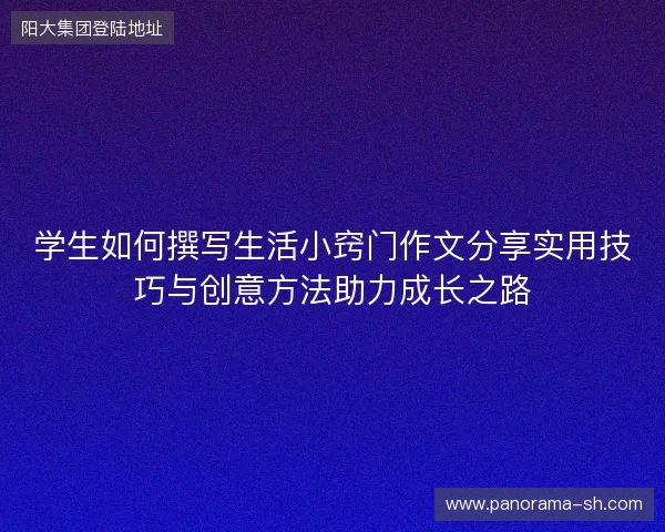 学生如何撰写生活小窍门作文分享实用技巧与创意方法助力成长之路